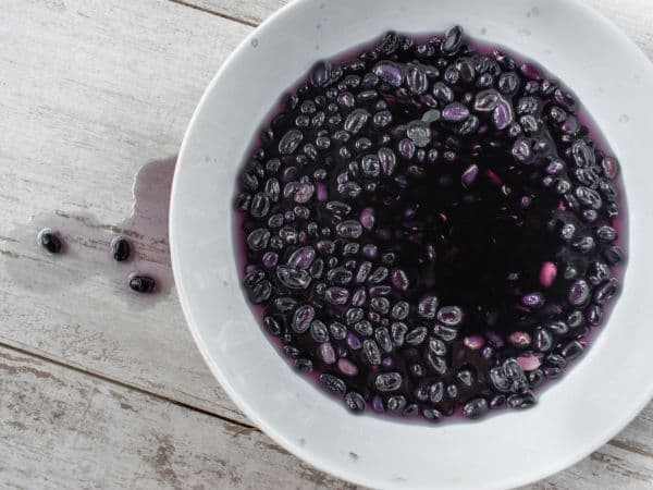 Soak dried black beans overnight