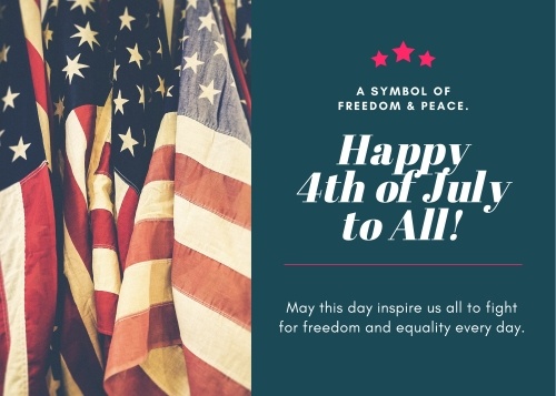 Happy 4th of July to everyone - fight for freedom and equality everyday