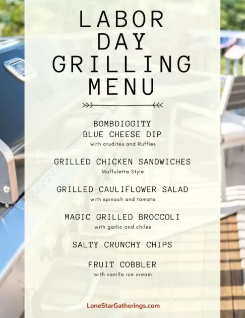 Labor Day Grilling Menu - gives recipe titles.