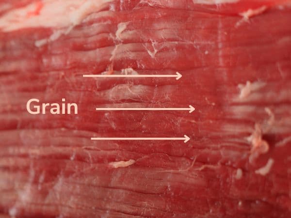 Beef Flank Steak grains