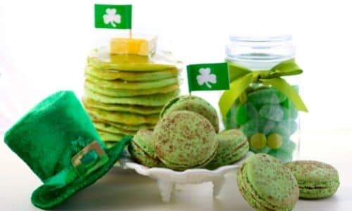 Display of Green Foods for St. Patrick's Day Celebrations