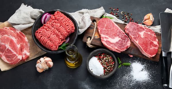 All kinds of beef ready for the grill