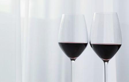 Enjoy A glass of red wine at home