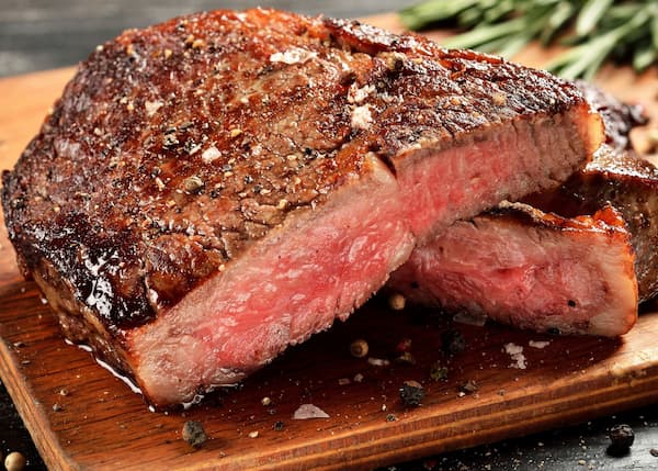 The best temperature to grill steak is medium-rare