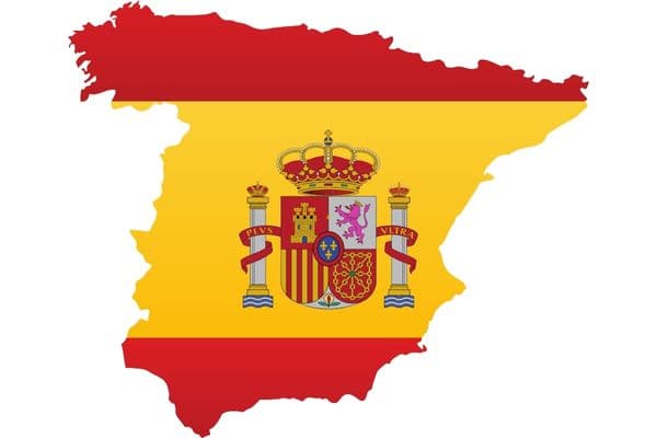 Spain Flag map