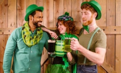 St. Pat's Partygoers in costumes