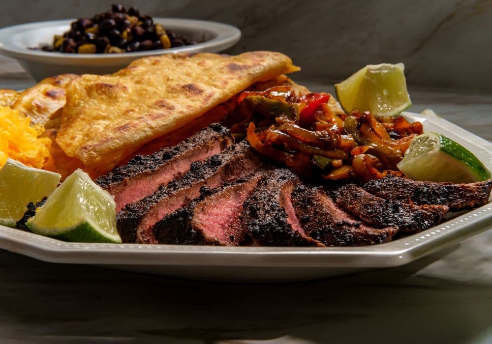 Steak Fajitas with Grilled Onions and Peppers