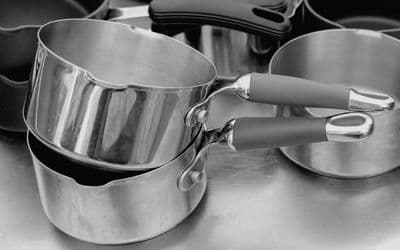 double boiler pot is a good option how to reheat hollandaise sauce
