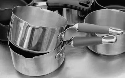 double boiler pot is a good option how to reheat hollandaise sauce