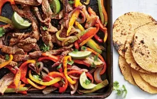 homemade salsa goes great with these beef fajitas