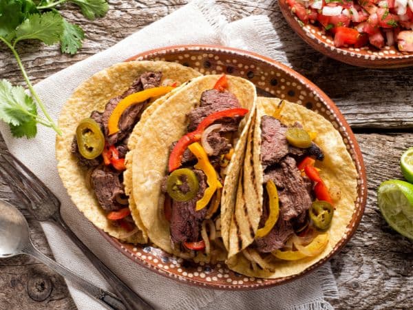 beef fajitas wine pairing