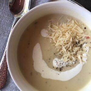 Bowl of Leek and Potato Soup