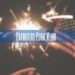 Patriotic Pork Menu banner with sparkler and American flag