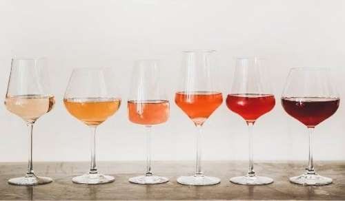 Rose Wine in Glasses