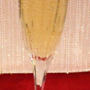 Glass of Bubbly Bourbon Cocktail