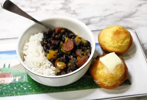 What to serve with beans and rice with sausage recipe - cornbread!