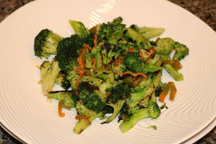 Magic Grilled Broccoli dish with garlic chile oil