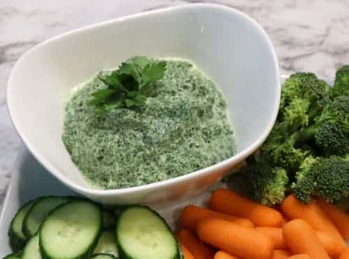 No Cook Appetizer Tangy Spinach Yogurt Dip