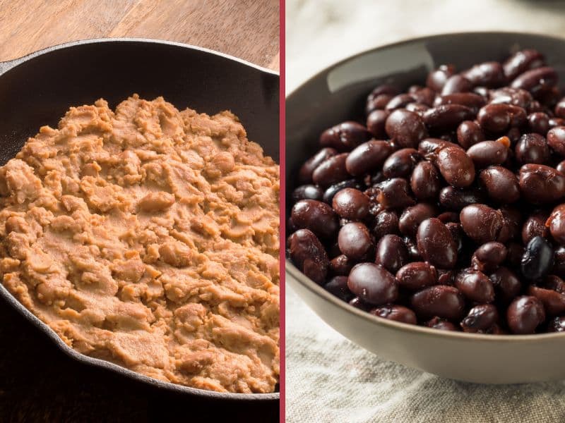 Refried beans vs. Black Beans