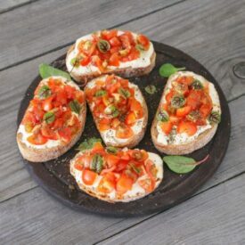 tomato and goat cheese bruschetta