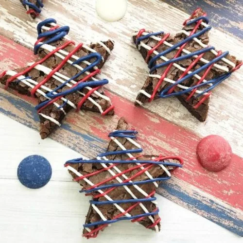 red-white-and-blue-star brownies